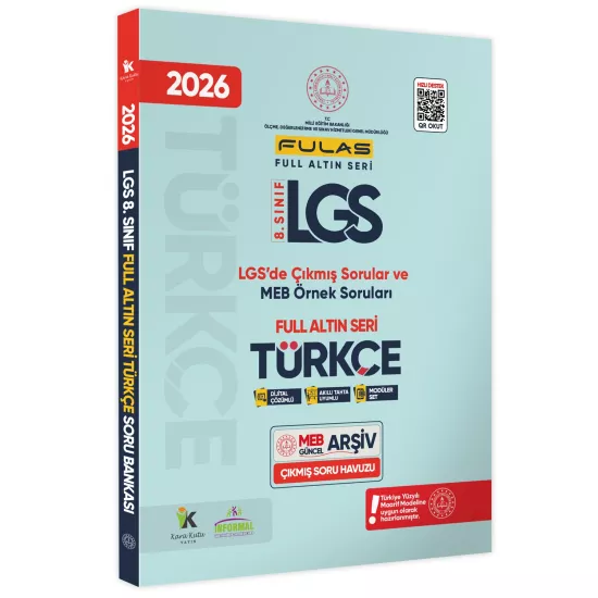 2026 8.Sınıf Full LGS Altın Seri (FULAS) TÜRKÇE MEB Çıkmış Soru Bankası Modüler Seti PDF Çözümlü