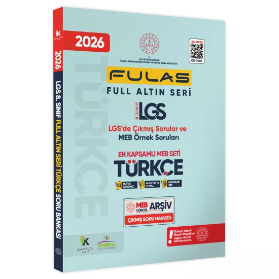 2026 8.Sınıf Full LGS Altın Seri (FULAS) TÜRKÇE MEB Çıkmış Soru Bankası Modüler Seti PDF/Video Çözümlü