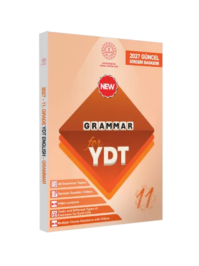 2027 YDT MEBİ İngilizce 11.Sınıf Grammar (Dilin Yapısı) Konu Anlatımı Kitabı BASKI ÜCRETİ