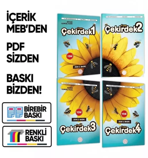 5 Yaş Okul Öncesi MEB Etkinlik Kitabı Çekirdek 4’lü Set Eğlenceli ve Öğretici Aktiviteler BASKI ÜCRETİ