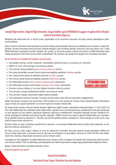 2026 8.Sınıf Full LGS Altın Seri (FULAS) MATEMATİK MEB Çıkmış Soru Bankası Modüler Seti Çözümlü