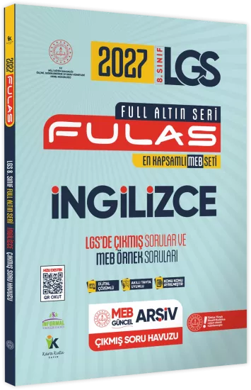2027 8.Sınıf Full LGS Altın Seri (FULAS) İNGİLİZCE MEB Çıkmış Soru Bankası Modüler Seti Çözümlü