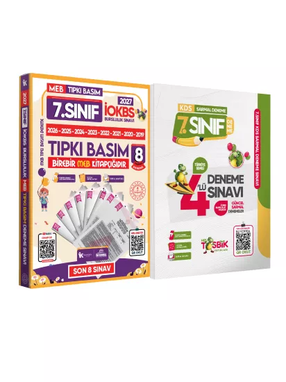 2027 7.Sınıf YENİ SİSTEM İOKBS BURSLULUK Tıpkı Basım ve Sarmal Deneme Seti Türkiye Geneli D. Çözümlü