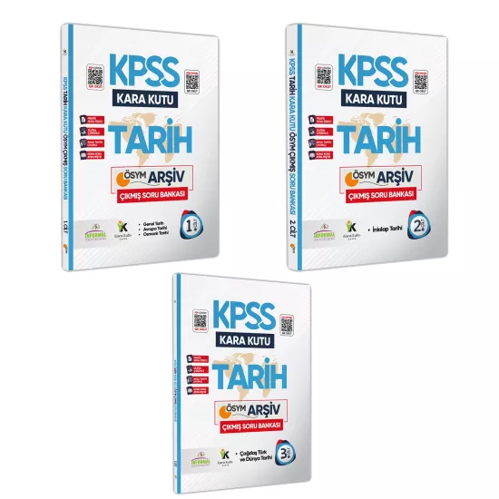 KPSS Tarihin Kara Kutusu 3 Cilt ÖSYM Çıkmış Soru Bankası Konu Özetli Dijital Çözümlü