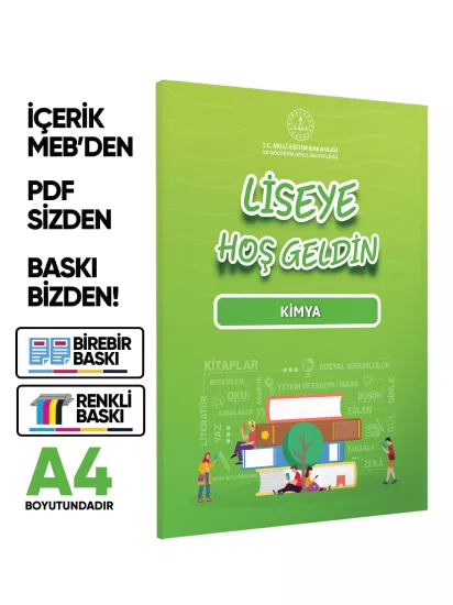 2027 MEBİ 11.Sınıf Maarif Modeli Yeni Müfredat LİSEYE HOŞGELDİN Kimya Kitabı BASKI ÜCRETİ
