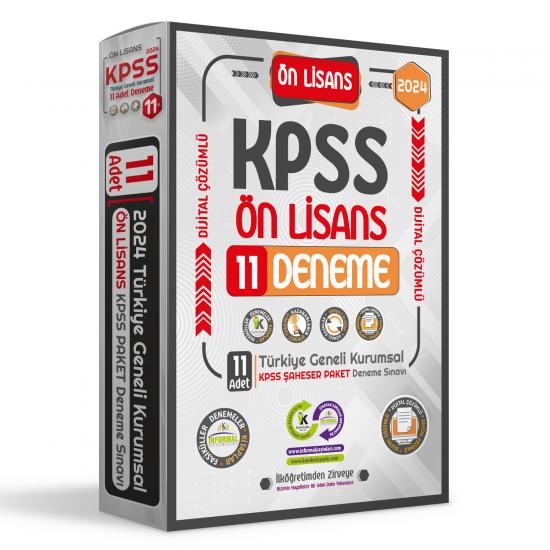 2024 KPSS Ön Lisans GY- GK Türkiye Geneli Kurumsal 11’li Dijital Çözümlü Paket Deneme