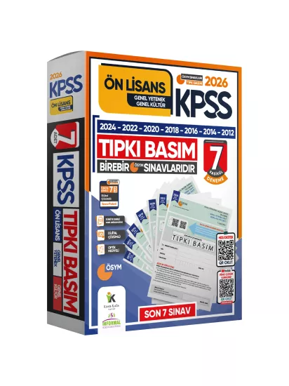 2027 KPSS Lisans Önlisans Ortaöğretim (12+7+7) ÖSYM Çıkmış Soru Tıpkı Basım TG Dijital Çözümlü SET
