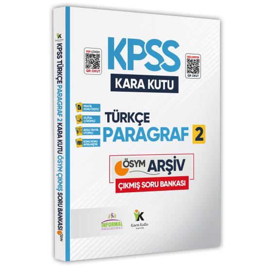 KPSS Türkçenin Kara Kutusu KARMA PARAGRAF 2 Konu Özetli Dijital Çözümlü Çıkmış Soru Bankası