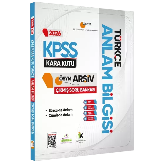2026 KPSS Türkçenin Kara Kutusu ANLAM BİLGİSİ (Sözcük-Cümle) ÖSYM Çıkmış Çözümlü Soru Bankası