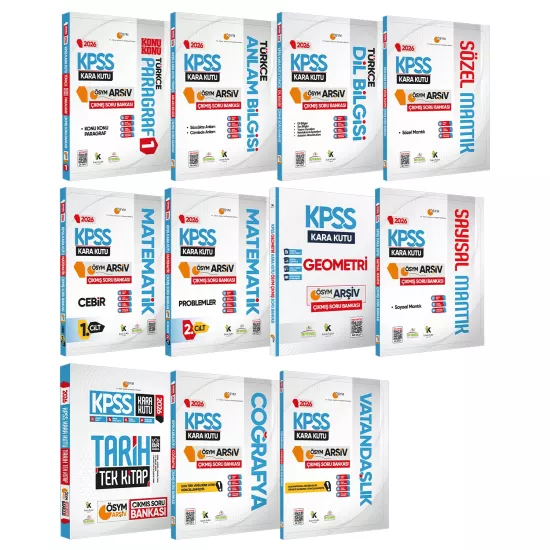 2026 KPSS Kara Kutu GY-GK AVANTAJ Set Çıkmış Soru Bankası Konu Özetli Dijital Çözümlü