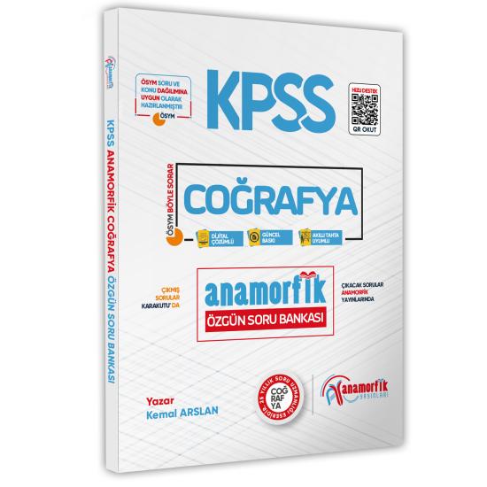 KPSS Anamorfik Coğrafya  Soru Bankası Yeni Müfredat Dijital Çözümlü