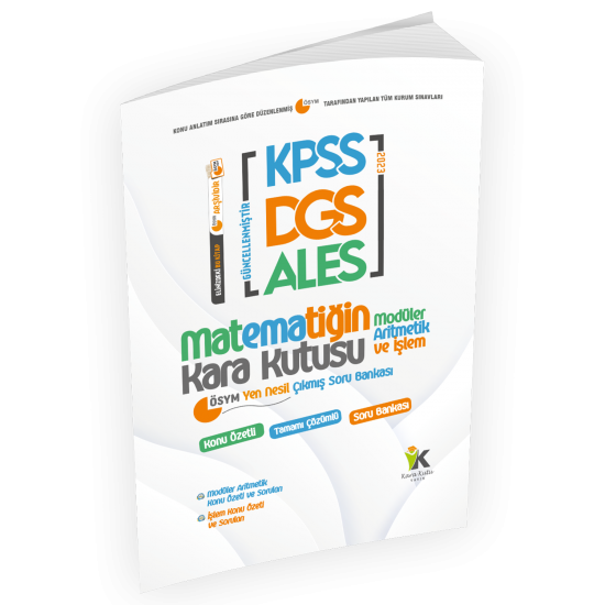 2024 KPSS-DGS-ALES Matematiğin Kara Kutusu Modüler Aritmetik & İşlem Tamamı D.Çözümlü Fasikül Dergi