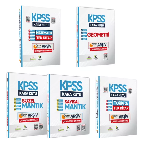 KPSSNİN Kara Kutusu Genel Yetenek Tek Ekonomik Set Paket Konu Özetli Dijital Çözümlü Çıkmış Soru Bankası