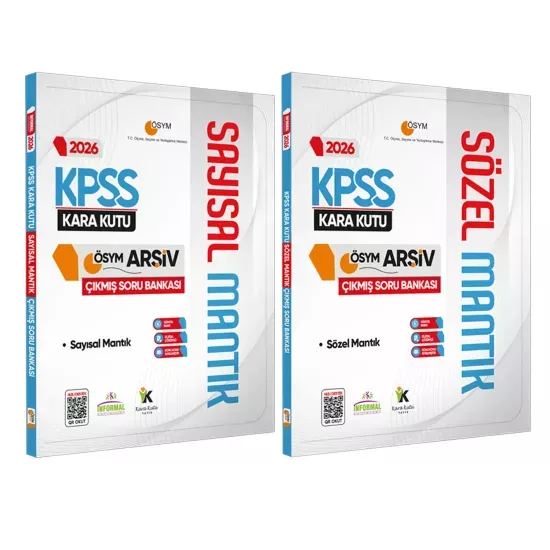 2026 KPSS Kara Kutu Sayısal ve Sözel Mantık Set ÖSYM Çıkmış Soru Bankası Konu Özetli Dijital Çözümlü
