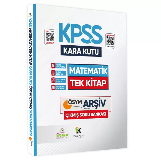 KPSS Matematik Kara Kutu TEK KİTAP Dijital Çözümlü Konu Özetli ÖSYM Çıkmış Soru Bankası