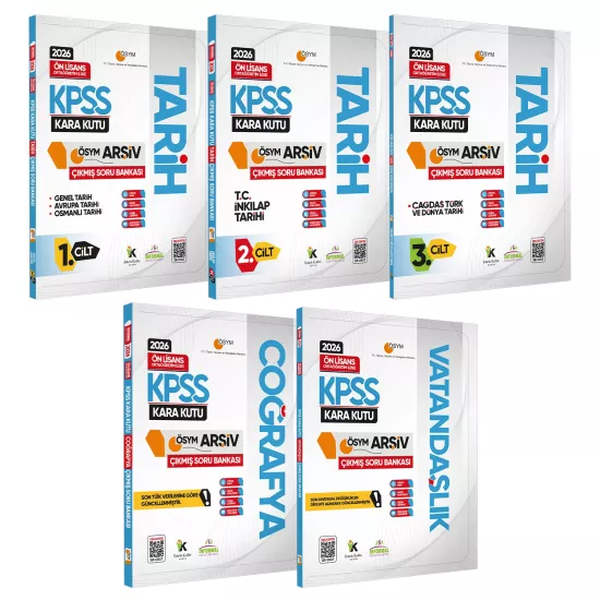 2026 KPSS Önlisans Kara Kutu GENEL KÜLTÜR 5li ALTIN SET ÖSYM Çıkmış Soru Bankası Konu Özetli Çözümlü