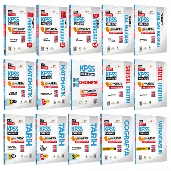2026 KPSS Önlisans ALTIN PAKET GY-GK Kara Kutu ÖSYM Çıkmış Soru Bankası  Konu Ö. Dijital Çözümlü SET