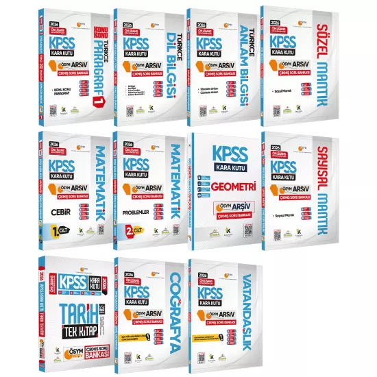 2026 KPSS Önlisans GY-GK  AVANTAJ Set Kara Kutu ÖSYM Çıkmış Soru Bankası Konu Özetli Çözümlü