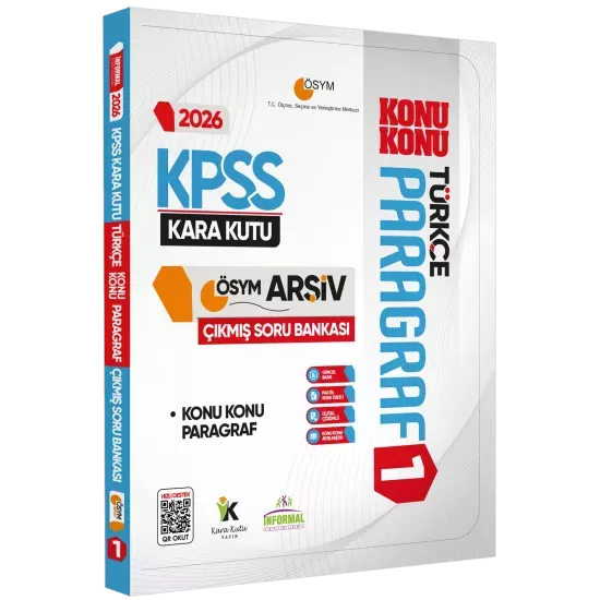 2026 KPSS Türkçenin Kara Kutusu PARAGRAF 1 KONU KONU ÖSYM Çıkmış Soru Bankası Konu Özetli Çözümlü