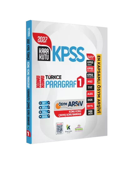 2027 KPSS Türkçenin Kara Kutusu PARAGRAF 1 KONU KONU ÖSYM Çıkmış Soru Bankası Konu Özetli Çözümlü