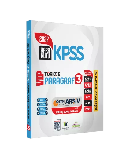 2027 KPSS Türkçenin Kara Kutusu PARAGRAF 3 VİP ÖSYM Çıkmış Soru Havuzu Bankası Dijital Çözümlü