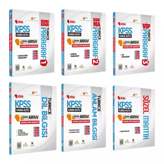 2026 KPSS Türkçe Kara Kutu 6lı ALTIN SET ÖSYM Çıkmış Soru Bankası Konu Özetli Dijital Çözümlü