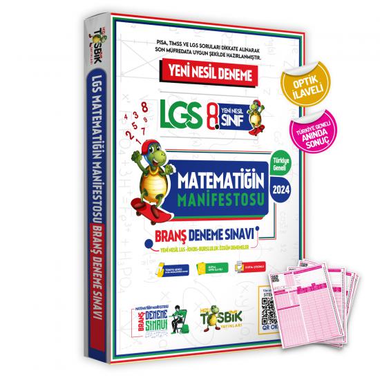 2024 LGS 8.Sınıf Matematiğin Manifestosu Yeni Nesil Çözümlü Deneme Sınavı