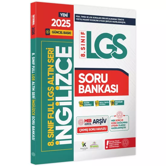8.Sınıf Full LGS Altın Seri (FULAS) İNGİLİZCE MEB Çıkmış Soru Bankası Modüler Seti Çözümlü