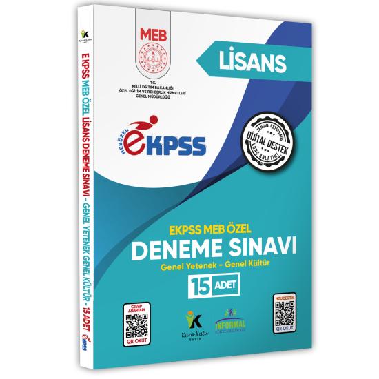 2025 MEB ÖZEL EKPSS Lisans 15li Deneme Fasikül Paketi (A4 Büyük Boyutlu Renkli Baskı)