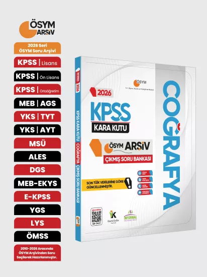 2026 KPSS COĞRAFYA’nın Kara Kutusu ÖSYM Çıkmış Soru Havuzu Bankası Konu Özetli Dijital Çözümlü