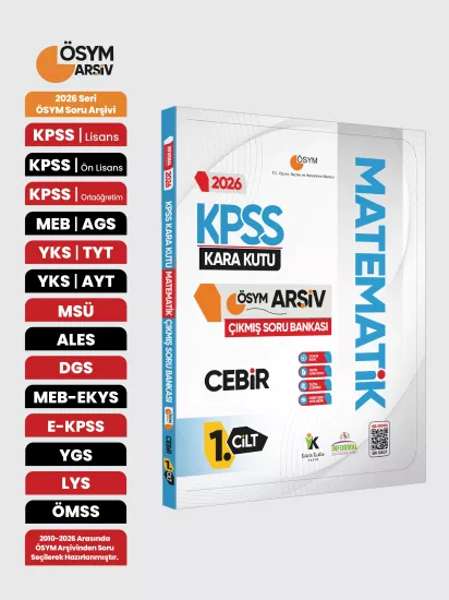 2026 KPSS MATEMATİK Kara Kutusu 1.Cilt CEBİR ÖSYM Çıkmış Soru Bankası Konu Özetli Dijital Çözümlü