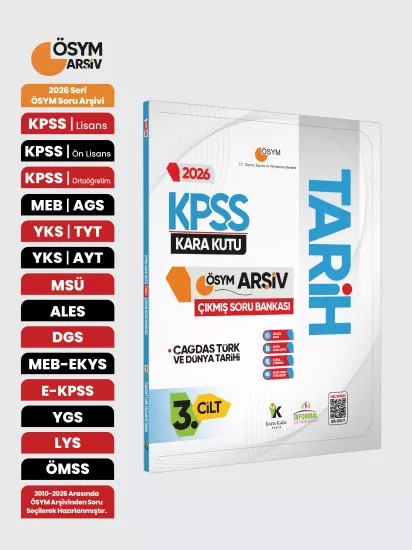 2026 KPSS Tarihin Kara Kutusu 3.Cilt ÖSYM Çıkmış Soru Havuzu Bankası Konu Özetli Dijital Çözümlü