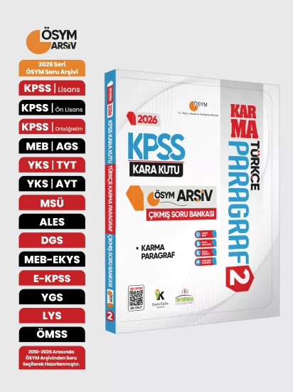 2026 KPSS Türkçenin Kara Kutusu PARAGRAF 2 KARMA ÖSYM Çıkmış Soru Bankası Konu Özetli Çözümlü
