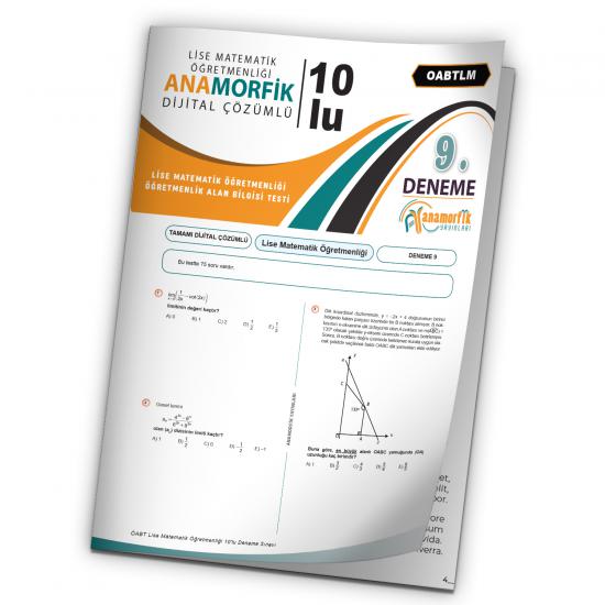 2024 Anamorfik Yayınları ÖABT Lise Matematik Öğretmenliği Dijital Çözümlü Deneme 9