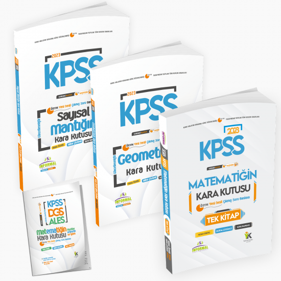  KPSS Matematik TEK Kitap-Geometri ve Sayısal Mantık Kara Kutu Dijital Çözümlü Soru Bankası Set