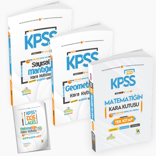 KPSS Matematik TEK Kitap-Geometri ve Sayısal Mantık Kara Kutu Dijital Çözümlü Soru Bankası Set