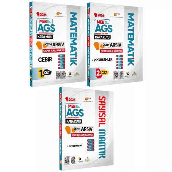 2026 MEB-AGS Matematik-Mantık Kara Kutu ÖSYM 3lü Çıkmış Soru Bankası SET Konu Özetli Dijital Çözümlü