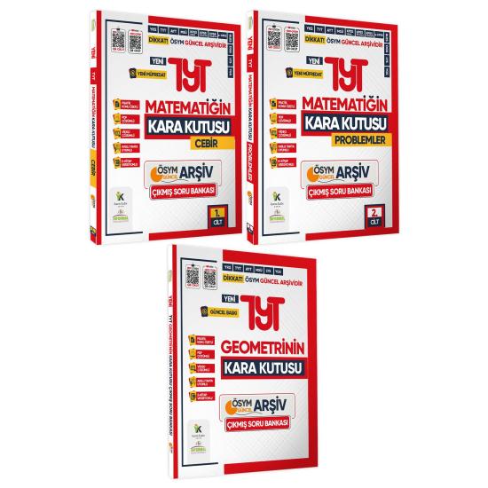 2025 TYT Matematik Kara Kutu 1.-2.Cilt ve Geometri Çıkmış Soru Bankası 3lü Set Video/PDF Çözümlü