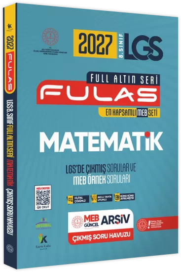 2027 8.Sınıf Full LGS Altın Seri (FULAS) MATEMATİK MEB Çıkmış Soru Bankası Modüler Seti Çözümlü