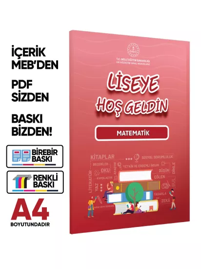 2027 MEBİ 11.Sınıf Maarif Modeli Yeni Müfredat LİSEYE HOŞGELDİN Matematik Kitabı BASKI ÜCRETİ