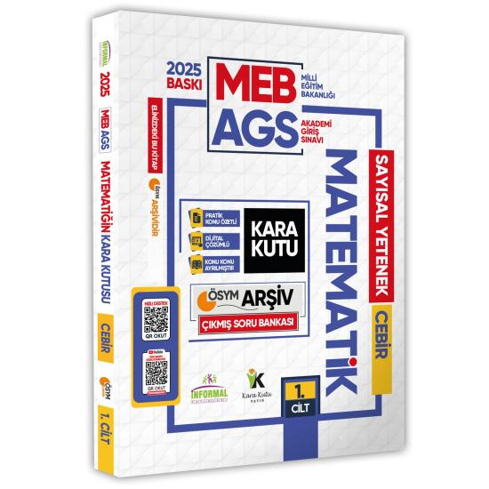 2025 MEB-AGS Matematik Kara Kutu 1.Cilt CEBİR ÖSYM Çıkmış Soru Bankası Konu Özetli Video/PDF Çözümlü