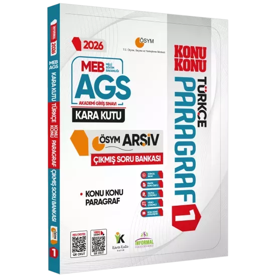 2026 MEB-AGS Kara Kutu PARAGRAF ve PROBLEMLER ÖSYM Çıkmış Soru Bankası 2li Set Konu Özetli Çözümlü