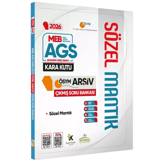 2026 MEB-AGS SÖZEL MANTIK Kara Kutu ÖSYM Çıkmış Soru Havuzu Bankası Konu Özetli Dijital Çözümlü 2026 MEB-AGS SÖZEL MANTIK Kara Kutu ÖSYM Çıkmış Soru Havuzu Bankası Konu Özetli Dijital Çözümlü
