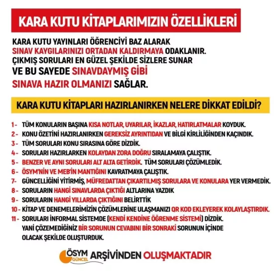 2025 MEB-AGS Türkçe Kara Kutu 5li ALTIN SET ÖSYM Çıkmış Soru Bankası Konu Özetli PDF/Video Çözümlü