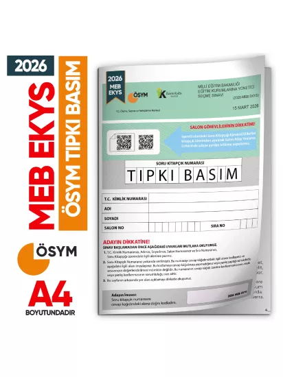 2026 MEB-EKYS(MEB-AGS Uyumlu)ÖSYM Çıkmış Soru Tıpkı Basım Deneme Sınavı Türkiye Geneli Soru Fasikülü