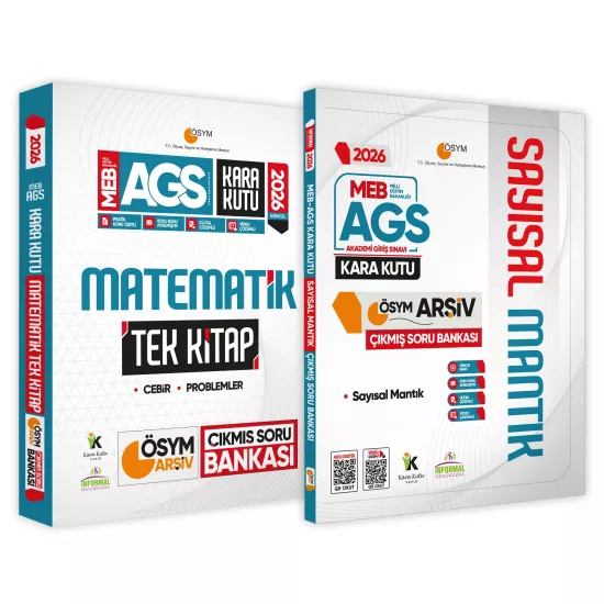 2026 MEB-AGS Kara Kutu Matematik TEK KİTAP-Sayısal Mantık 2li ÖSYM Çıkmış Soru Bankası Konu Özetli