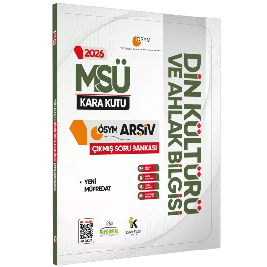 2026 MSÜ DİN KÜLTÜRÜ ve AHLAK BİLGİSİ Kara Kutu ÖSYM Çıkmış Soru Bankası Konu Özetli Çözümlü