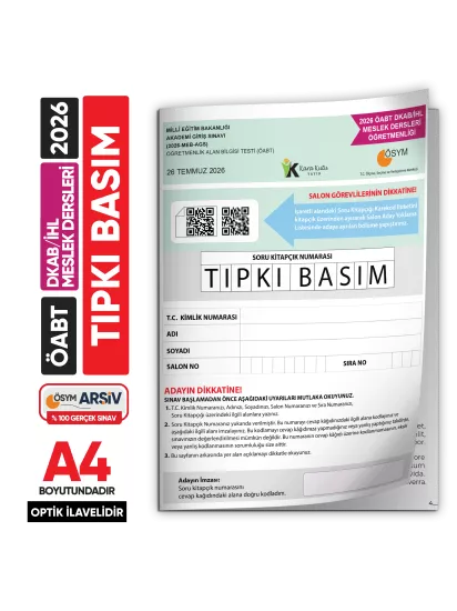 2026 MEB-AGS ÖABT DKAB Öğretmenliği ÖSYM Tıpkı Basım Kitapçığı Türkiye Geneli Deneme 2026 MEB-AGS ÖABT DKAB Öğretmenliği ÖSYM Tıpkı Basım Kitapçığı Türkiye Geneli Deneme