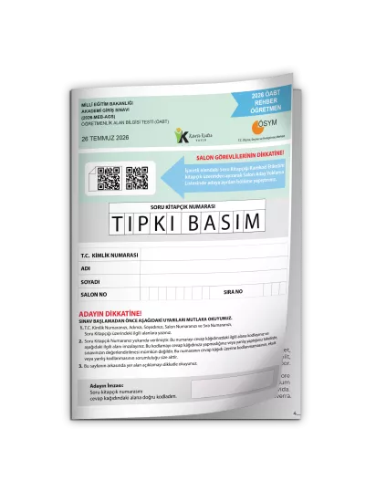 2026 MEB-AGS ÖABT Rehber Öğretmenliği ÖSYM Tıpkı Basım Kitapçığı Türkiye Geneli Deneme