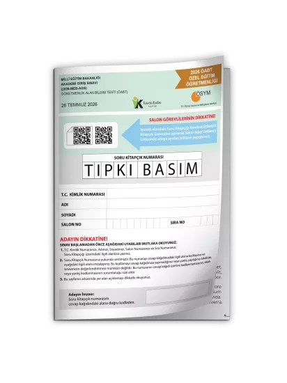 2026 MEB-AGS ÖABT Özel Eğitim Öğretmenliği ÖSYM Tıpkı Basım Kitapçığı Türkiye Geneli Deneme 2026 MEB-AGS ÖABT Özel Eğitim Öğretmenliği ÖSYM Tıpkı Basım Kitapçığı Türkiye Geneli Deneme